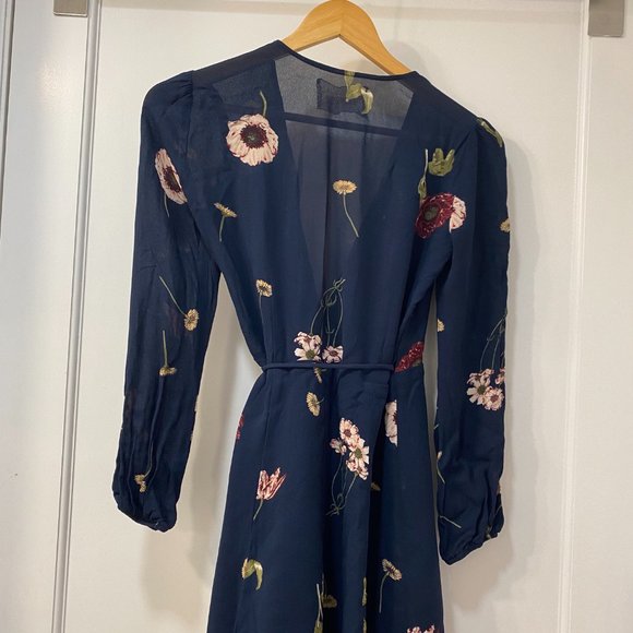 Reformation Blue Floral Printed Mini - Picture 2 of 2